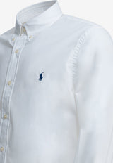 Polo Ralph Lauren Custom-Fit Buttoned Shirt White 710928255002WHITE_51e66a0b-60ba-4684-a14f-ece5b5b8c363
