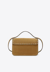 Valentino Small Rockstud Suede Crossbody Bag Beige 9W2B0T76KQQ/T_VALE-RDX
