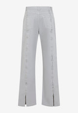 Washed Wide-Leg Jeans