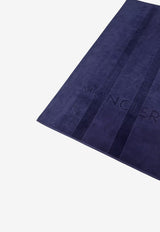 Moncler Logo Jacquard Beach Towel Blue L10913D000010U649_74T