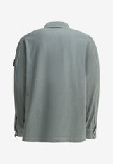 Stone Island Compass Patch Buttoned Shirt Blue L2S151200016S0212V0049_c31f1d21-b38b-40a4-b55d-a26e61a4123c