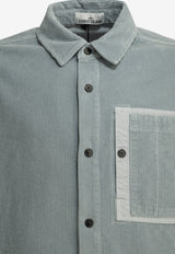 Stone Island Compass Patch Buttoned Shirt Blue L2S151200016S0212V0049_c31f1d21-b38b-40a4-b55d-a26e61a4123c