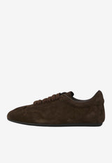 Dolce & Gabbana DG Logo Low-Top Suede Sneakers Brown CK2485-A0581-80081