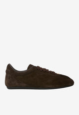 Dolce & Gabbana DG Logo Low-Top Suede Sneakers Brown CK2485-A0581-80081
