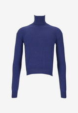Saint Laurent Cashmere Turtleneck Sweater Blue 841026Y77ET_4702