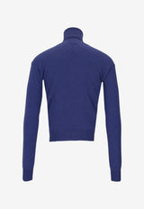 Saint Laurent Cashmere Turtleneck Sweater Blue 841026Y77ET_4702