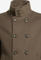 Herno Peacoat Resort Double-Breasted Short Coat Brown PE00018UR129102700_a271eff6-7f0c-4eae-aa04-0ec72272caa4