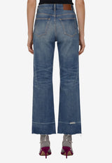 Chloé Bootcut Washed Jeans Blue CH26ADP43159--40B
