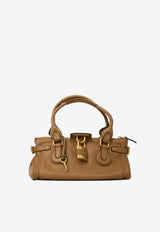 Chloé Paddington Grained Leather Top Handle Bag Brown CH25WS802P75--209