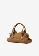 Chloé Paddington Grained Leather Top Handle Bag Brown CH25WS802P75--209