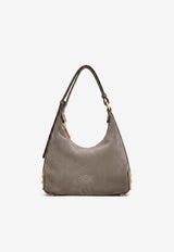 Tod's Metal Dots Suede Shoulder Bag Taupe XBWGMTE0100OCOC823_Beige_70013907