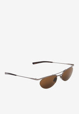 Saint Laurent Oval-Frame Sunglasses Brown 862854Y9969_1210