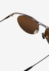 Saint Laurent Oval-Frame Sunglasses Brown 862854Y9969_1210