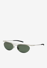 Saint Laurent Oval-Frame Sunglasses Gray 862854Y9969_8100