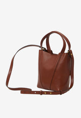 Chloé Small Spin Shoulder Bag in Grained Leather Brown CH25SS812N84--26P