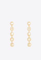 Chloé Script Logo Drop Earrings Gold CH26SJE09CB79DC_Vintage Gold_70014831