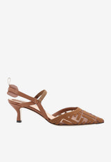 Fendi Colibrì Lite 55 FF Mesh Pumps Brown 8J8558AY0MF1XHR_ELBA BROWN SELLIER_70026580