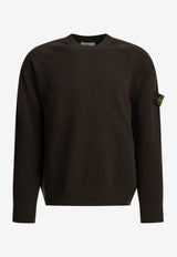 Stone Island Logo-Embroidered Crewneck Sweater Brown L2S155100020S01A1V0078_62850dc7-5eb7-468d-9d94-d03111afcd25