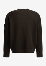 Stone Island Logo-Embroidered Crewneck Sweater Brown L2S155100020S01A1V0078_62850dc7-5eb7-468d-9d94-d03111afcd25