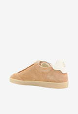 Brunello Cucinelli Suede Leather Low-Top Sneakers Brown MZUMGLJ336CFJ44_SIENACUOIO_70211127