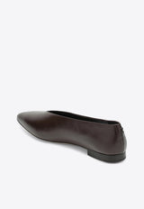 Jimmy Choo Margot Leather Ballet Flats Brown MARGOTFLATGUV/T_JIMCH-025623