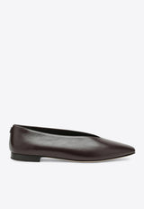 Jimmy Choo Margot Leather Ballet Flats Brown MARGOTFLATGUV/T_JIMCH-025623
