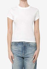 Saint Laurent Cassandre Crewneck T-shirt White 869630Y38BD_9000