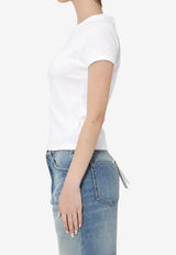 Saint Laurent Cassandre Crewneck T-shirt White 869630Y38BD_9000