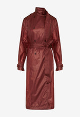 Saint Laurent Lavallière Water-Resistant Trench Coat Bordeaux 870862YZ9GI_6005