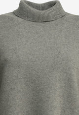 Alaïa Cashmere Turtleneck Knit Top Gray AA9G0075K264B821_50133039-00b6-435c-ab94-350882cd999e