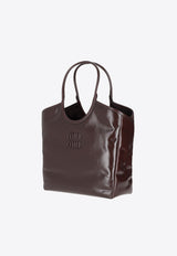 Miu Miu Ivy Shoulder Bag in Softy Shine Leather Brown 5BG321VOOO2IEO_F0003
