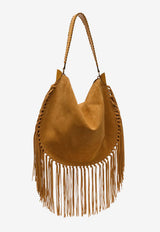 Isabel Marant Oskan Fringed Suede Shoulder Bag Brown PP0200FCC3C14M50CO_Cognac_70211173