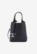 Tod's Micro Shoulder Bag in Textured Leather Black XBWAPAT9000QRIB999_Black_70211183