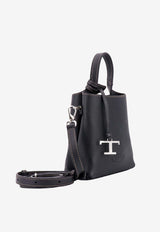 Tod's Micro Shoulder Bag in Textured Leather Black XBWAPAT9000QRIB999_Black_70211183