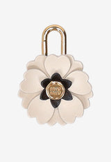Miu Miu Micro Flower Trick Key Chain White 5ID0102FLQ_F0LKZ