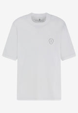 Brunello Cucinelli Logo Patch Crewneck T-shirt White MW8641310FC159_White_70211195