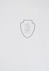 Brunello Cucinelli Logo Patch Crewneck T-shirt White MW8641310FC159_White_70211195