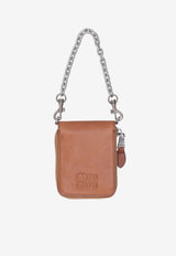 Miu Miu Logo Embossed Chain Wallet Brown 5ML0762IER_F0046