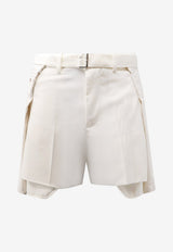 Sacai Belted Mini Denim Shorts Beige 2608435151_Beige_54429871