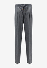 Brunello Cucinelli Elastic-Waist Drawstring Pants Gray ME226E1710C003_GRIGIOMEDIO_70014675