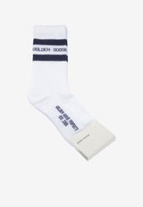 Golden Goose DB Distressed Sports Socks Blue GUP00883P00048781236_126b4ee9-4341-4194-a1b4-de177fd2df8c
