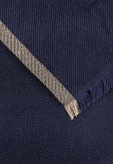 Brunello Cucinelli Ribbed Cashmere Scarf Blue MSC665ORCL616_BLUBROWNGRIGIO_70014712