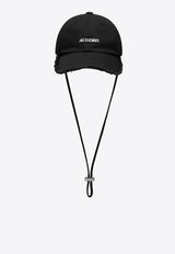 Jacquemus Artichoke Baseball Cap with Strap Black ACU00452UAW00092/T_JACQM-990
