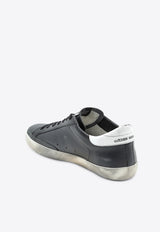 Golden Goose DB Super-Star Distressed Leather Sneakers Black GMF00101F000321/T_GOLDE-80203