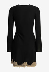 Valentino Lace-Trimmed Flared Mini Dress Black 9B3KD16BAE60NO_ff43ba21-d494-4c4b-8182-3b4a7101732f