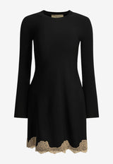 Valentino Lace-Trimmed Flared Mini Dress Black 9B3KD16BAE60NO_ff43ba21-d494-4c4b-8182-3b4a7101732f