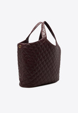 Saint Laurent Icare Oversized Cassandre Quilted Tote Bag Wine 698651AAANG_6195