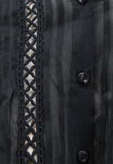 Isabel Marant Etoile Polda Linen-Blend Blouse Black HT0942FAD3J04E01BK_BLACK_70013798