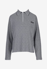 Miu Miu Striped Polo Sweater Blue MML06PSOOO195I_F0UB0