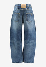 The Attico Faded Barrel-Leg Denim Pants Blue 261WCP00321DDD122AA024_skyblu_70166725